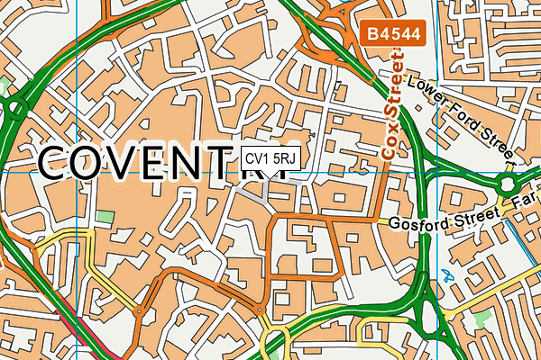 CV1 5RJ map - OS VectorMap District (Ordnance Survey) CV1 5RJ map - OS VectorMap District (Ordnance Survey)