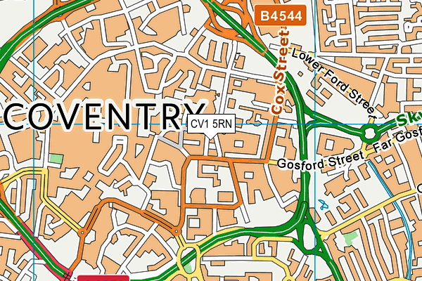CV1 5RN map - OS VectorMap District (Ordnance Survey) CV1 5RN map - OS VectorMap District (Ordnance Survey)