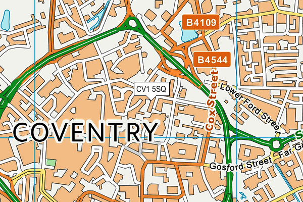 CV1 5SQ map - OS VectorMap District (Ordnance Survey) CV1 5SQ map - OS VectorMap District (Ordnance Survey)