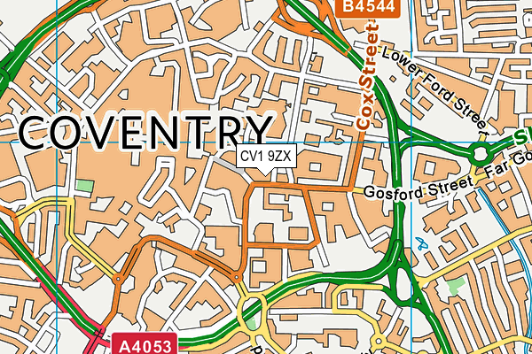 CV1 9ZX map - OS VectorMap District (Ordnance Survey) CV1 9ZX map - OS VectorMap District (Ordnance Survey)