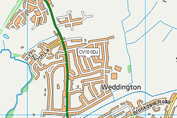 CV10 0DJ map - OS VectorMap District (Ordnance Survey)