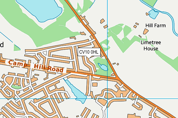 CV10 0HL map - OS VectorMap District (Ordnance Survey)
