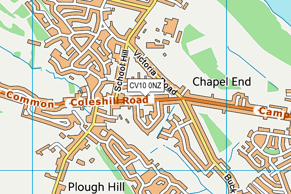 CV10 0NZ map - OS VectorMap District (Ordnance Survey)