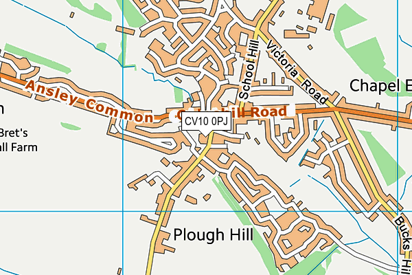 CV10 0PJ map - OS VectorMap District (Ordnance Survey) CV10 0PJ map - OS VectorMap District (Ordnance Survey)