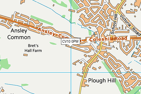 CV10 0PW map - OS VectorMap District (Ordnance Survey) CV10 0PW map - OS VectorMap District (Ordnance Survey)