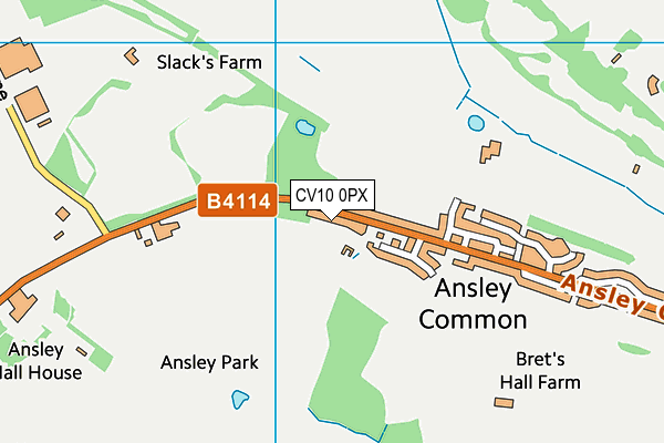 CV10 0PX map - OS VectorMap District (Ordnance Survey)