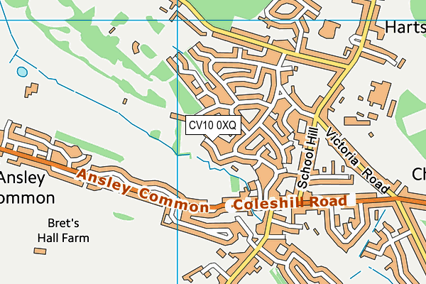 CV10 0XQ map - OS VectorMap District (Ordnance Survey)