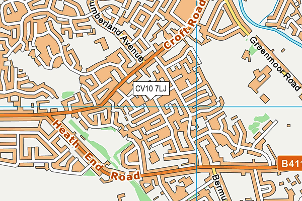 CV10 7LJ map - OS VectorMap District (Ordnance Survey)