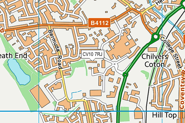 CV10 7RJ map - OS VectorMap District (Ordnance Survey)