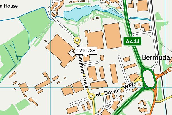 CV10 7SH map - OS VectorMap District (Ordnance Survey)