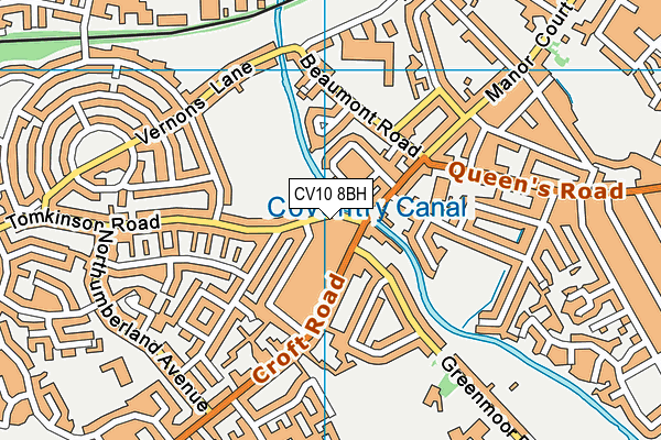 CV10 8BH map - OS VectorMap District (Ordnance Survey) CV10 8BH map - OS VectorMap District (Ordnance Survey)