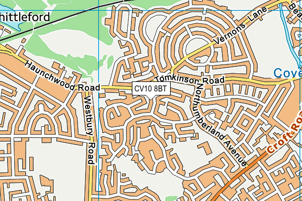 CV10 8BT map - OS VectorMap District (Ordnance Survey) CV10 8BT map - OS VectorMap District (Ordnance Survey)