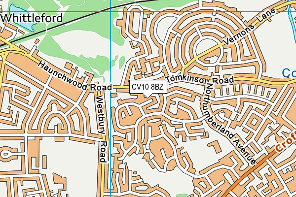 CV10 8BZ map - OS VectorMap District (Ordnance Survey) CV10 8BZ map - OS VectorMap District (Ordnance Survey)