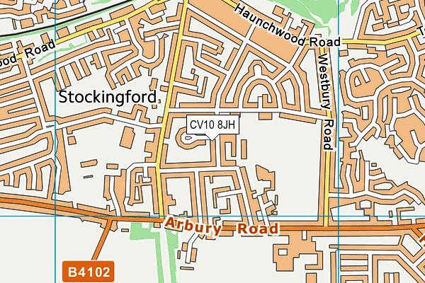 CV10 8JH map - OS VectorMap District (Ordnance Survey) CV10 8JH map - OS VectorMap District (Ordnance Survey)