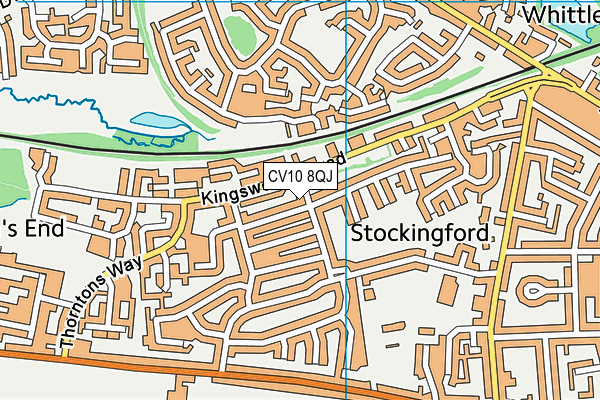 CV10 8QJ map - OS VectorMap District (Ordnance Survey) CV10 8QJ map - OS VectorMap District (Ordnance Survey)
