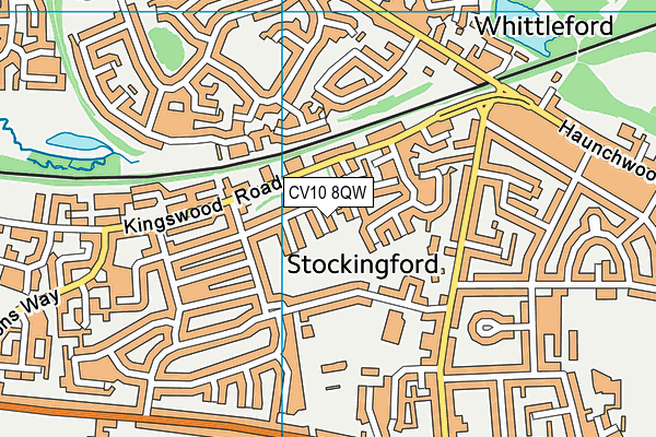 CV10 8QW map - OS VectorMap District (Ordnance Survey) CV10 8QW map - OS VectorMap District (Ordnance Survey)