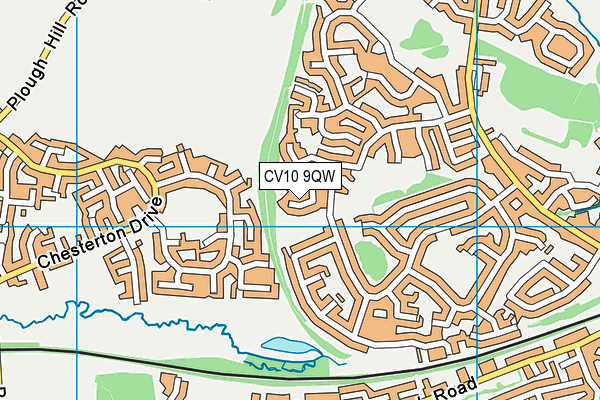 CV10 9QW map - OS VectorMap District (Ordnance Survey) CV10 9QW map - OS VectorMap District (Ordnance Survey)