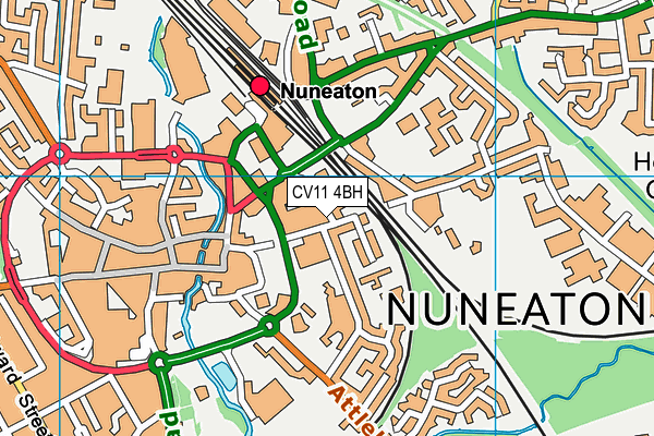 CV11 4BH map - OS VectorMap District (Ordnance Survey)