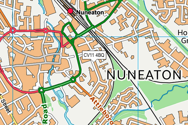 CV11 4BQ map - OS VectorMap District (Ordnance Survey)