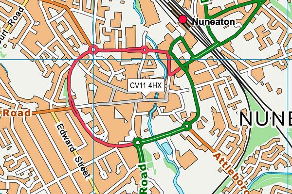 CV11 4HX map - OS VectorMap District (Ordnance Survey) CV11 4HX map - OS VectorMap District (Ordnance Survey)