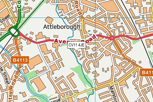 CV11 4JE map - OS VectorMap District (Ordnance Survey) CV11 4JE map - OS VectorMap District (Ordnance Survey)