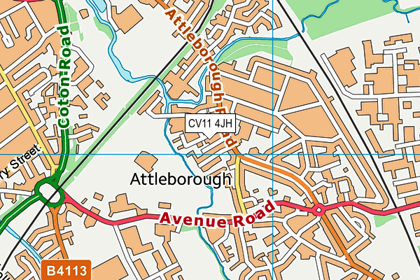CV11 4JH map - OS VectorMap District (Ordnance Survey) CV11 4JH map - OS VectorMap District (Ordnance Survey)