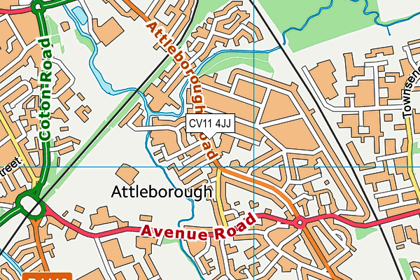 CV11 4JJ map - OS VectorMap District (Ordnance Survey) CV11 4JJ map - OS VectorMap District (Ordnance Survey)