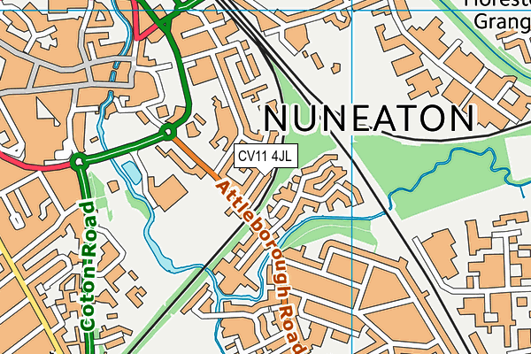 CV11 4JL map - OS VectorMap District (Ordnance Survey) CV11 4JL map - OS VectorMap District (Ordnance Survey)