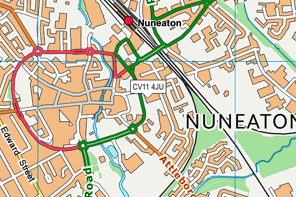 CV11 4JU map - OS VectorMap District (Ordnance Survey) CV11 4JU map - OS VectorMap District (Ordnance Survey)