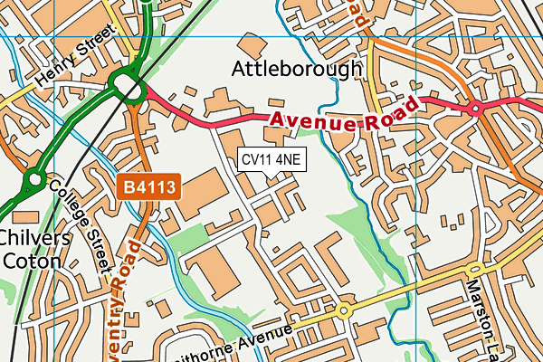 CV11 4NE map - OS VectorMap District (Ordnance Survey)