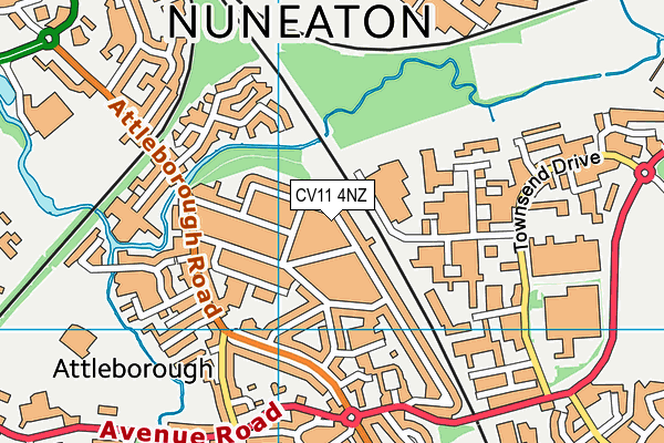 CV11 4NZ map - OS VectorMap District (Ordnance Survey) CV11 4NZ map - OS VectorMap District (Ordnance Survey)