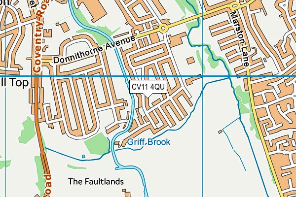 CV11 4QU map - OS VectorMap District (Ordnance Survey) CV11 4QU map - OS VectorMap District (Ordnance Survey)