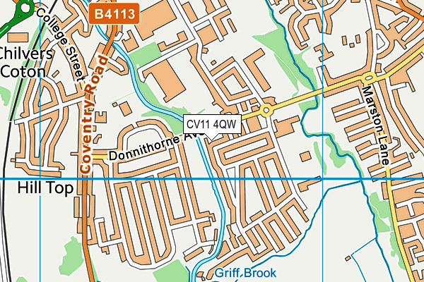 CV11 4QW map - OS VectorMap District (Ordnance Survey) CV11 4QW map - OS VectorMap District (Ordnance Survey)