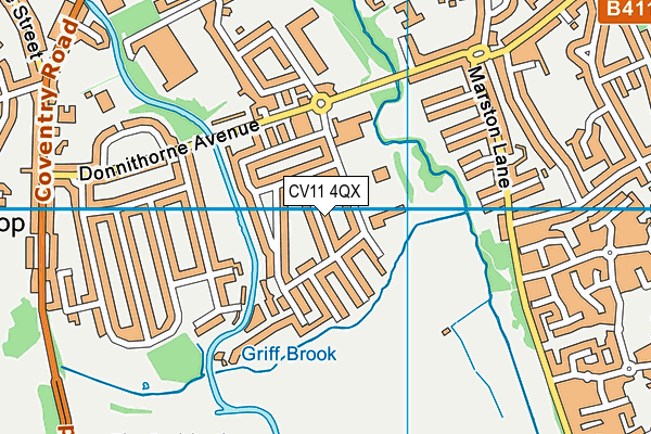 CV11 4QX map - OS VectorMap District (Ordnance Survey) CV11 4QX map - OS VectorMap District (Ordnance Survey)
