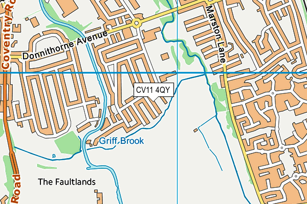 CV11 4QY map - OS VectorMap District (Ordnance Survey) CV11 4QY map - OS VectorMap District (Ordnance Survey)
