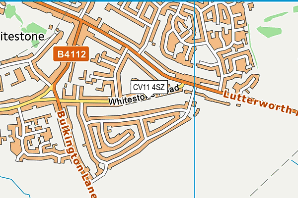 CV11 4SZ map - OS VectorMap District (Ordnance Survey)