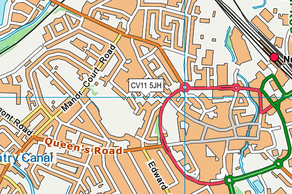 CV11 5JH map - OS VectorMap District (Ordnance Survey)