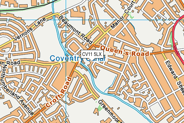 CV11 5LX map - OS VectorMap District (Ordnance Survey) CV11 5LX map - OS VectorMap District (Ordnance Survey)