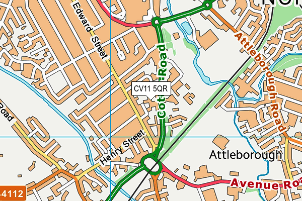 CV11 5QR map - OS VectorMap District (Ordnance Survey)