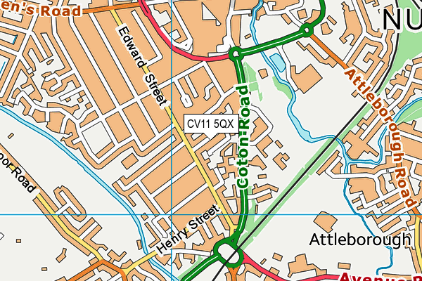 CV11 5QX map - OS VectorMap District (Ordnance Survey) CV11 5QX map - OS VectorMap District (Ordnance Survey)