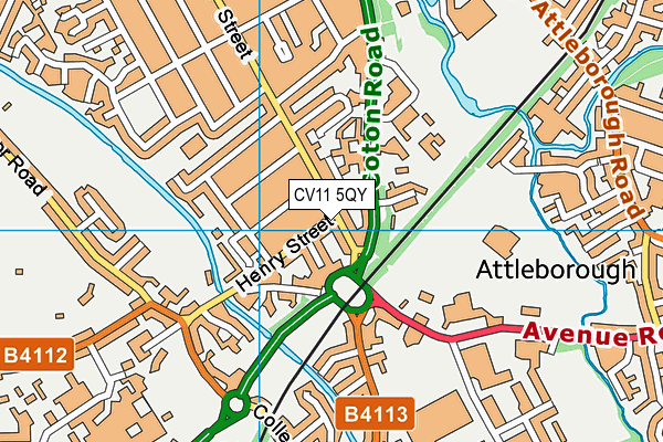 CV11 5QY map - OS VectorMap District (Ordnance Survey) CV11 5QY map - OS VectorMap District (Ordnance Survey)