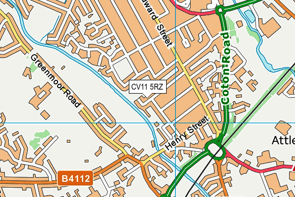 CV11 5RZ map - OS VectorMap District (Ordnance Survey)
