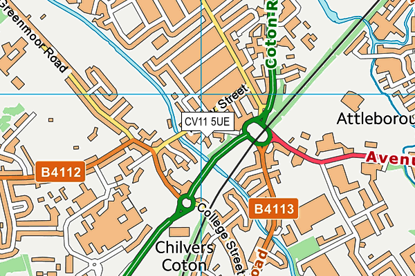 CV11 5UE map - OS VectorMap District (Ordnance Survey) CV11 5UE map - OS VectorMap District (Ordnance Survey)