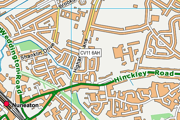 CV11 6AH map - OS VectorMap District (Ordnance Survey) CV11 6AH map - OS VectorMap District (Ordnance Survey)