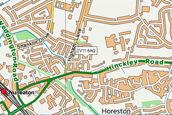 CV11 6AQ map - OS VectorMap District (Ordnance Survey) CV11 6AQ map - OS VectorMap District (Ordnance Survey)