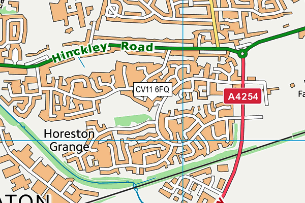 CV11 6FQ map - OS VectorMap District (Ordnance Survey)