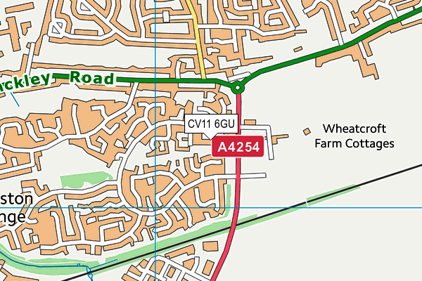 CV11 6GU map - OS VectorMap District (Ordnance Survey) CV11 6GU map - OS VectorMap District (Ordnance Survey)
