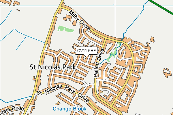 CV11 6HF map - OS VectorMap District (Ordnance Survey)