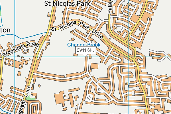 CV11 6HJ map - OS VectorMap District (Ordnance Survey)