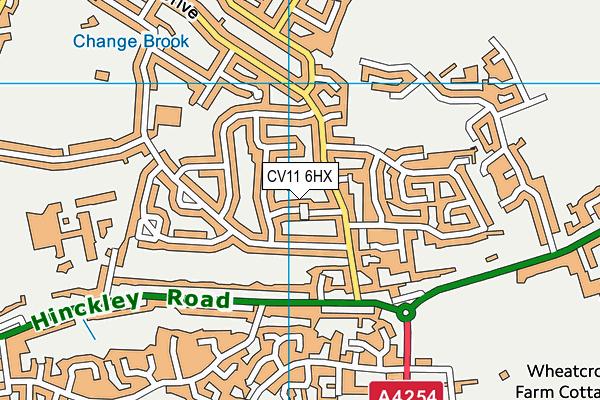 CV11 6HX map - OS VectorMap District (Ordnance Survey) CV11 6HX map - OS VectorMap District (Ordnance Survey)